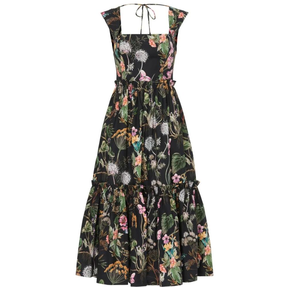 Cara Cara Claire Dress in Whimsical Black Floral Sz. 8 EUC